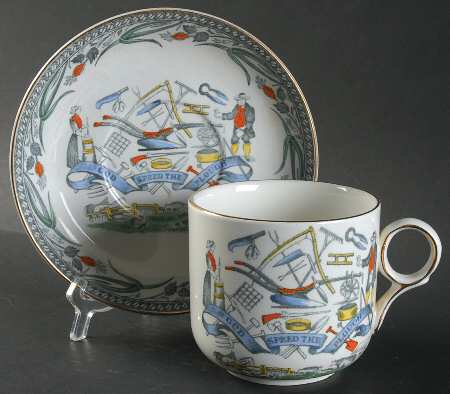 Farmers Arms (Gold Trim) Jumbo Cup & Saucer Set