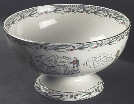 Farmers Arms (Gold Trim) Punch Bowl