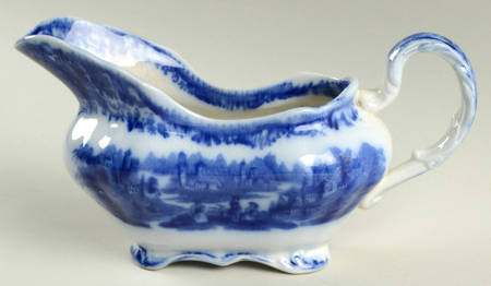 Non Pareil (Flow Blue) Gravy Boat