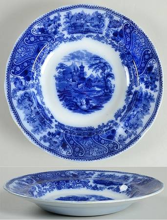 Non Pareil (Flow Blue) Rim Soup Bowl