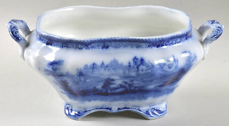 Non Pareil (Flow Blue) Sauce Boat No Lid