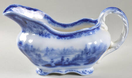 Non Pareil (Flow Blue) Gravy Boat