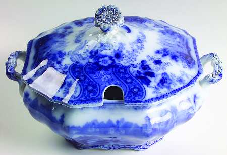 Non Pareil (Flow Blue) Tureen &  Lid
