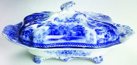 Non Pareil (Flow Blue) Rectangular Covered Vegetable