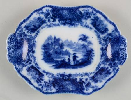 Non Pareil (Flow Blue) Underplate for Gravy Boat