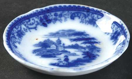 Non Pareil (Flow Blue) Butter Pat