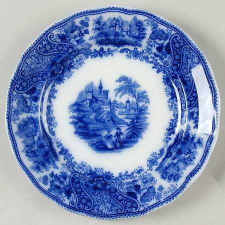 Non Pareil (Flow Blue) Dessert/Pie Plate