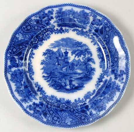 Non Pareil (Flow Blue) Luncheon Plate