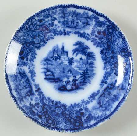 Non Pareil (Flow Blue) Saucer