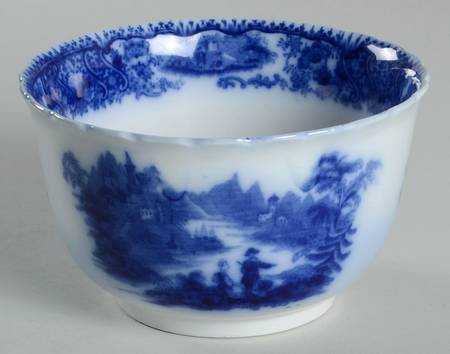 Non Pareil (Flow Blue) Cranberry Bowl