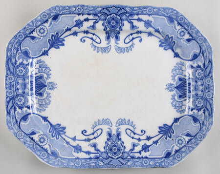 Raleigh (Flow Blue) 15" Oval Serving Platter