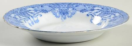 Raleigh (Flow Blue) Rim Soup Bowl