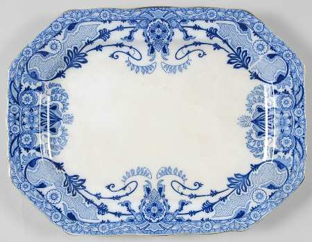 Raleigh (Flow Blue) 11" Oval Serving Platter