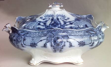 Raleigh (Flow Blue) Tureen &  Lid