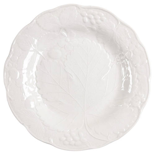 Strawberry and Grape Leaf White (Davenport) Salad Plate