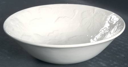 Strawberry and Grape Leaf White (Davenport) Coupe Cereal Bowl