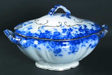 Vermont (Flow Blue) Oval Tureen & Lid
