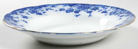 Vermont (Flow Blue) Large Rim Soup Bowl