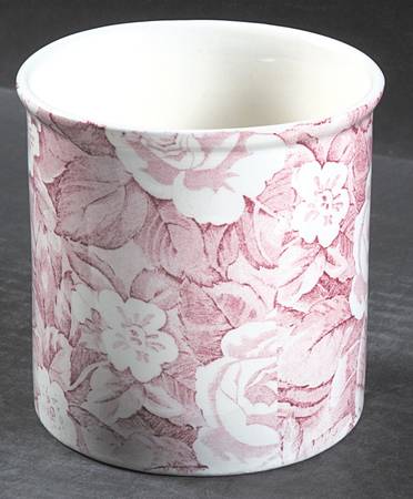 Victorian Chintz Pink Medium Open Crock