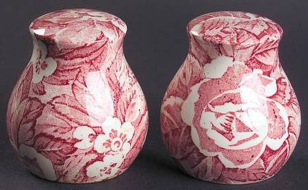 Victorian Chintz Pink Salt & Pepper Set