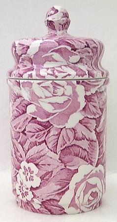 Victorian Chintz Pink Apothecary Jar & Lid