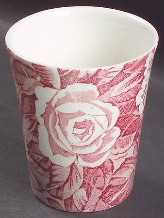 Victorian Chintz Pink China Bathroom Tumbler