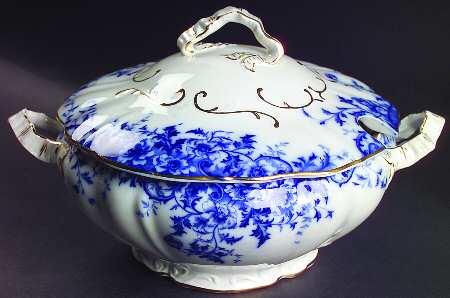 Windflower (Flow Blue) Tureen &  Lid