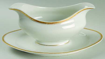 BWD120 Gravy Boat with Attached Underplate by Bawo & Dotter