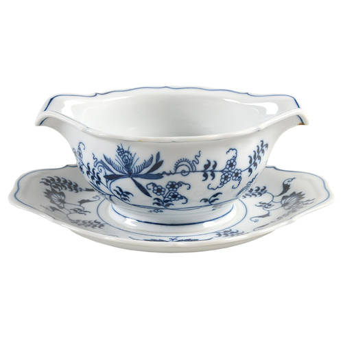Blue Danube Round Gravy Boat/Attached Underplate