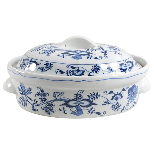 Blue Danube 1.5 Quart Oval Covered Casserole