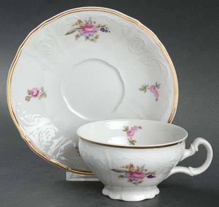 Footed Cup & Saucer Set