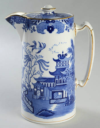 Willow Blue (Gold Trim) Chocolate Pot & Lid