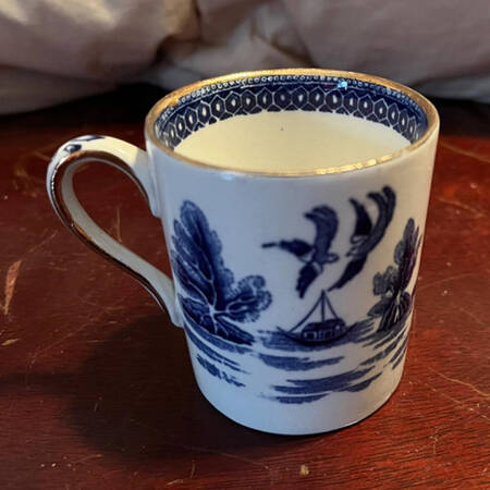Willow Blue (Gold Trim) Flat Demitasse Cup