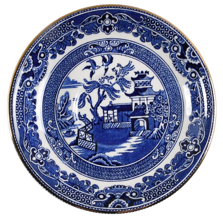 Willow Blue (Gold Trim) Saucer for Flat Cup
