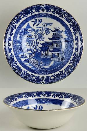 Willow Blue (Gold Trim) Coupe Cereal Bowl