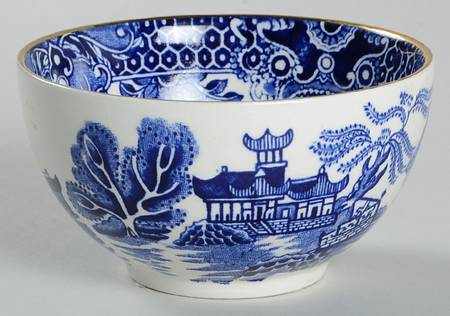 Willow Blue (Gold Trim) Open Sugar Bowl