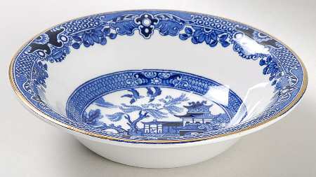 Willow Blue (Gold Trim) Coupe Cereal Bowl