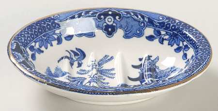 Willow Blue (Gold Trim) Soap Dish