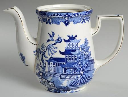 Willow Blue (Gold Trim) Coffee Pot No Lid