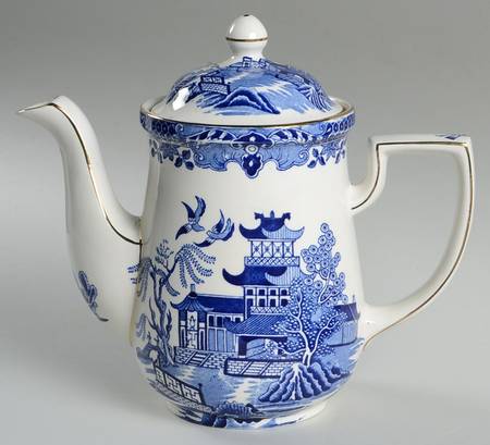 Willow Blue (Gold Trim) Coffee Pot & Lid