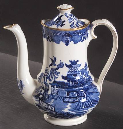 Willow Blue (Gold Trim) Coffee Pot & Lid