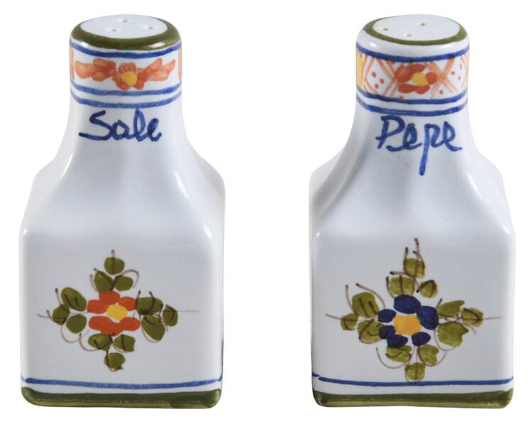 Blue Carnation Salt & Pepper Set