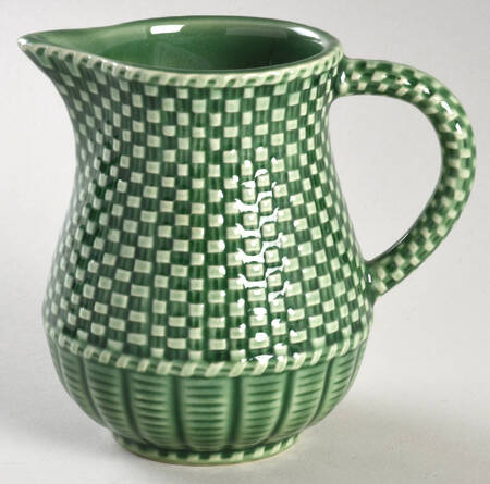Basketweave Green Creamer