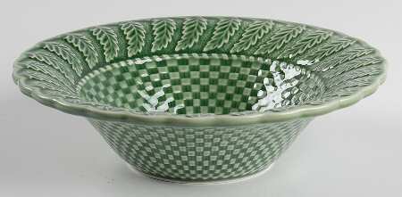 Basketweave Green Coupe Soup Bowl