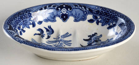 Willow Blue (No Gold Trim) Soap Dish