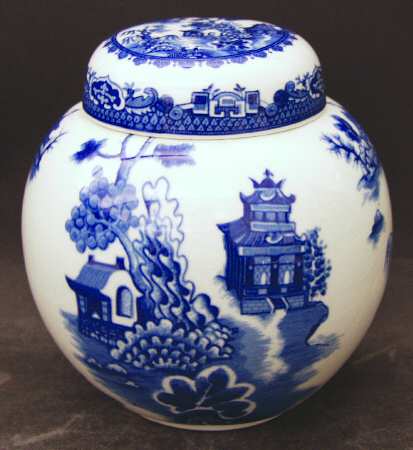 Willow Blue (No Gold Trim) Small Ginger Jar & Lid