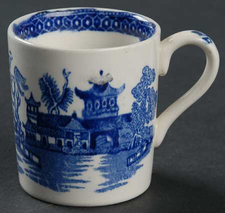 Willow Blue (No Gold Trim) Flat Demitasse Cup