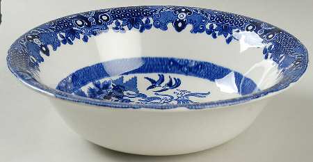Willow Blue (No Gold Trim) 9" Round Vegetable Bowl