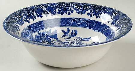 Willow Blue (No Gold Trim) 8" Round Vegetable Bowl