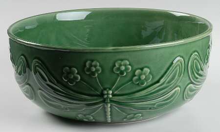 Dragonfly (Green) 10" Round Serving Bowl